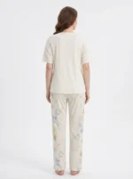 Ivory Marble Henley Loungewear Set - Image 2
