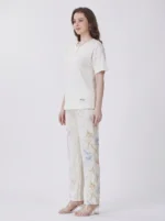 Ivory Marble Henley Loungewear Set - Image 3