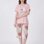 Rose Quartz Patchwork Botanical Loungewear Set