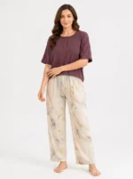 Burgundy Marble Loungewear Set