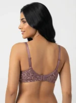 Women's Wire-Free Soft Sponge Under-Bust Seamed Bra with Ditsy Floral Print - Image 2