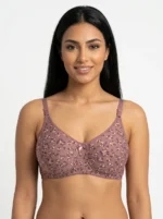 Women's Underwired Soft Sponge Seamed Bra with Delicate Meadow Floral Print