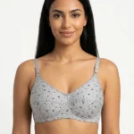 Women's Underwired Soft Sponge Seamed Bra with Ditsy Cherry Blossom Floral Print