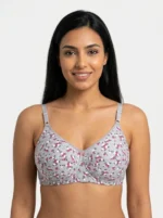 Women's Underwired Soft Sponge Seamed Bra with Ditsy Rosebud Floral Print