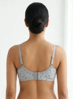Women's Underwired Soft Sponge Seamed Bra with Ditsy Cherry Blossom Floral Print - Image 2