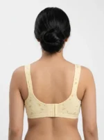 Women's Pure Cotton Wireless Crop Lounge Bra with Ditsy Meadow Floral Print - Image 2