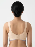 Women's Pure Cotton Front-Zipper Wireless Crop Bra with Ditsy Ring-Floral Print - Image 2