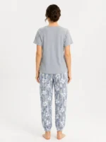Serene Sky Meadow Henley Loungewear Set - Image 2
