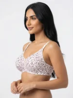 Women's Underwired Soft Sponge Seamed Bra with Ditsy Meadow Floral Print - Image 3