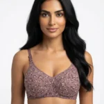 Women's Wire-Free Soft Sponge Under-Bust Seamed Bra with Ditsy Floral Print