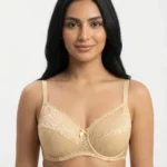 Women's Wire-Free Plus-Size Balconette Comfort Bra with Eyelet Lace Trim