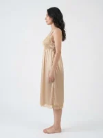 Women's Cotton Lace-Trim Midi Nightgown Slip - Image 3