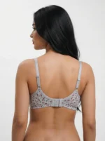 Women's Premium Turkish Cotton Wire-Free Seamed Bra with Ditsy Floral Print - Image 2