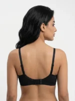 Women's Wire-Free Smooth T-Shirt Bra with Floral Centerpiece - Image 2