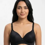 Women's Wire-Free Smooth T-Shirt Bra with Floral Centerpiece
