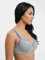 Sporty Comfort Heather Grey Bra - Image 2