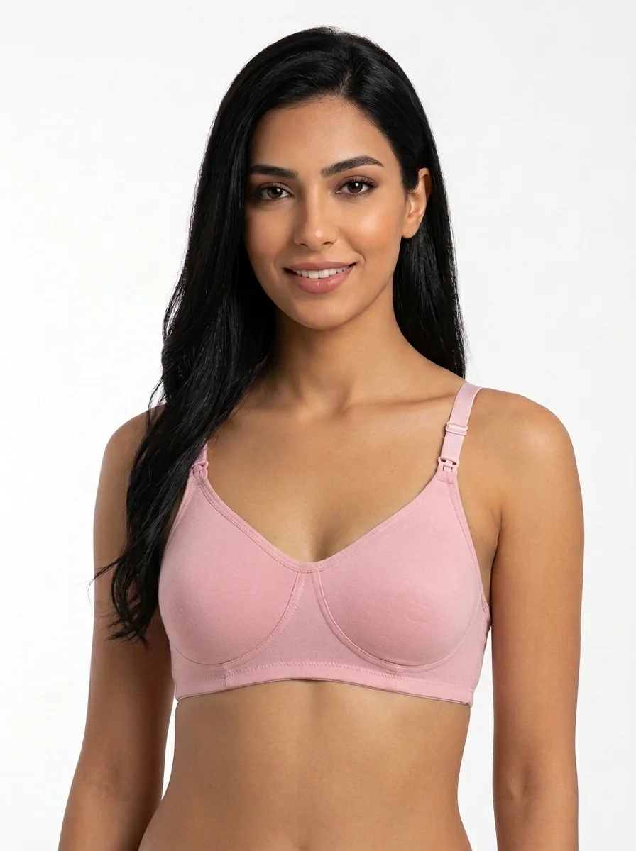 Woman_wearing_intimate_apparel_202607180232 Women's Wire-Free Plus-Size Comfort Full-Coverage Bra - Image 1