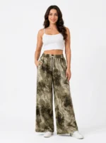 Women's Wide-Leg Tie-Dye Abstract Casual Trousers