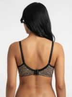 Women's Premium Turkish Cotton Wire-Free Seamed Bra with High-Contrast Leopard Print - Image 2