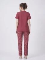 Crimson Arch Abstract Loungewear Set - Image 2