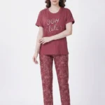 Crimson Arch Abstract Loungewear Set