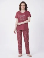 Crimson Arch Abstract Loungewear Set