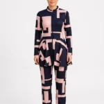 Women's Geometric Modest Skirted Swimsuit Set