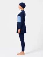 Women's Colorblock Modest Skirted Swimsuit Set - Image 3