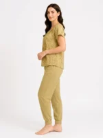 Olive Arch Abstract Loungewear Set - Image 3