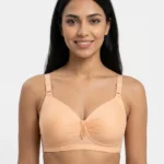 Women's Wire-Free Plus-Size Micro-Dot Comfort Bra with Fanned Trim