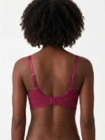 Shine Strap Rose Lace Lightly Lined Low-Cut Demi Bra - Image 3