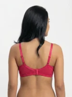 Women's Wire-Free Contrast Trim Comfort Bra with Lace Tassel Accent - Image 2