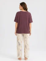 Burgundy Marble Loungewear Set - Image 2