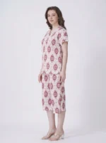 Crimson Medallion Notch-Neck Loungewear Set - Image 3