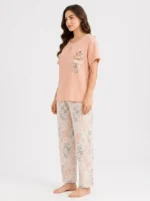 Peach Willow Botanical Henley Loungewear Set - Image 3