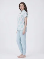Aquamarine Medallion Mandarin Loungewear Set - Image 3
