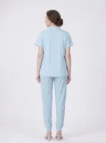 Sky Blue Mandarin Loungewear Set - Image 2