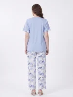 Serene Sky Botanical Loungewear Set - Image 2