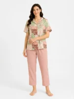 Rose Quartz Patchwork Botanical Loungewear Set