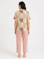 Rose Quartz Patchwork Botanical Loungewear Set - Image 2