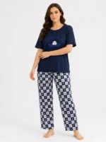 Midnight Navy Floral Loungewear Set
