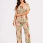 Rose Quartz Patchwork Botanical Loungewear Set