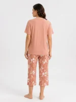 Terracotta Meadow V-Neck Loungewear Set - Image 2