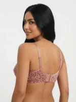 Women's Wire-Free Soft Sponge Under-Bust Seamed Bra with Botanical Vine Print - Image 2