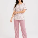 Mauve Willow Botanical Loungewear Set