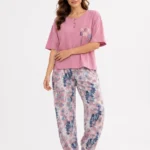 Mauve Rose Henley Loungewear Set