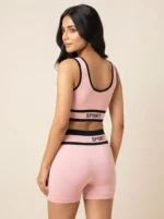 Women's Seamless "SPORT" Graphic Crop Top & Biker Shorts Set - Image 2