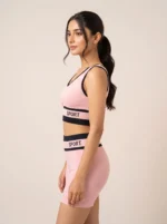 Women's Seamless "SPORT" Graphic Crop Top & Biker Shorts Set - Image 3