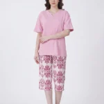 Rose Quartz Damask Loungewear Set