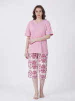 Rose Quartz Damask Loungewear Set